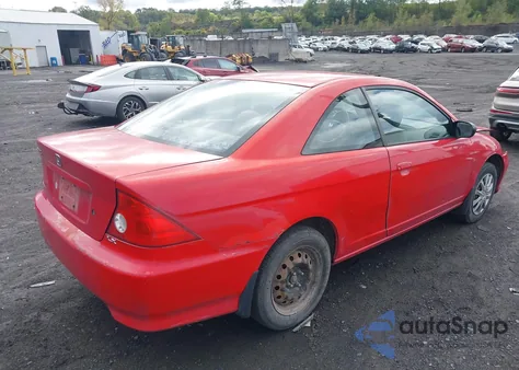 2004 Honda Civic Lx z USA, uszkodzony, nr VIN 1HGEM22524L010288